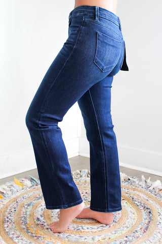 Molly Mid Rise Straight | Tummy Control • Dark Indigo
