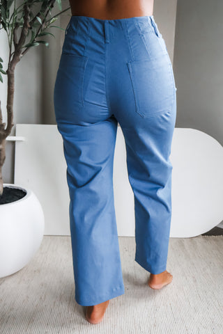 Sutton patch pocket pant • denim blue
