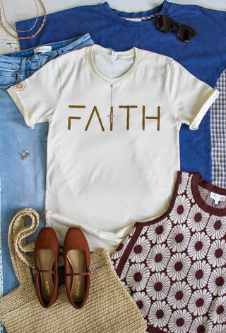 A Simple Faith Graphic Tee • Cream
