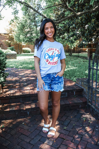 There’s No Crying In Baseball Graphic Tee • Heather Grey