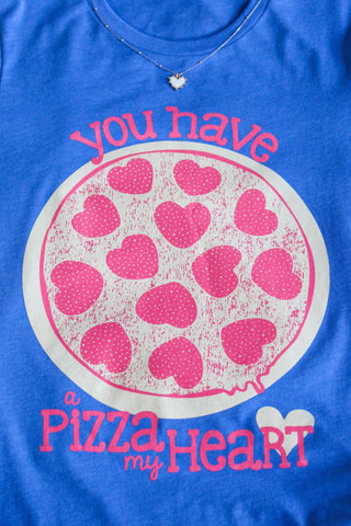 You Have A Pizza My Heart Graphic Tee • Heather Blue