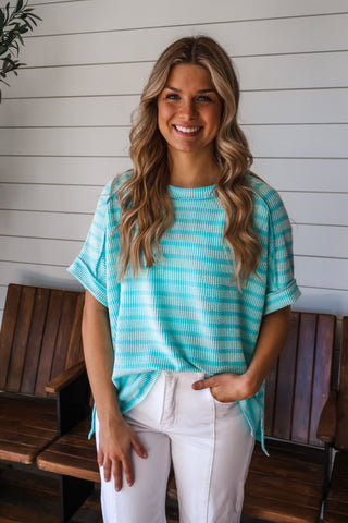 Color Crush Stripes • Aqua