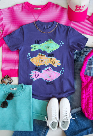 Cast Your Nets Graphic Tee • Grape