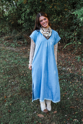 Walk The Line Denim Midi