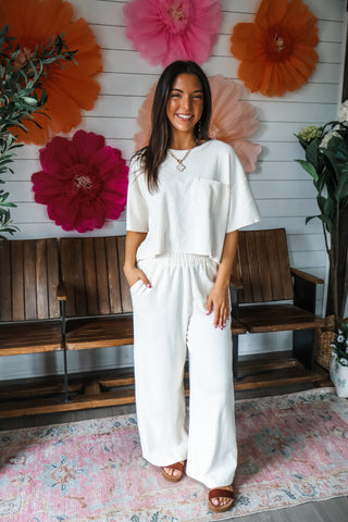 Relaxing Retreat Pant Set • Cream