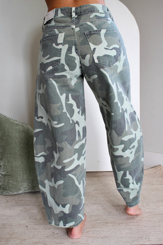 Sage High Rise Horseshoe Jean • Camo