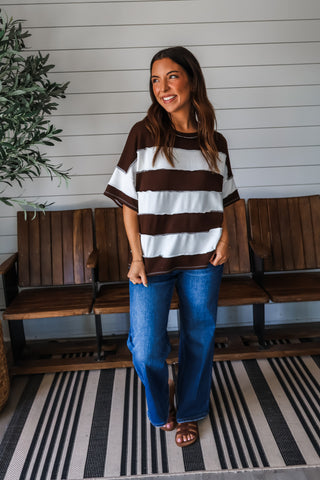 Post It Stripes • Cocoa Bean