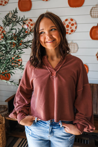 Raven Mineral Pullover • Brick
