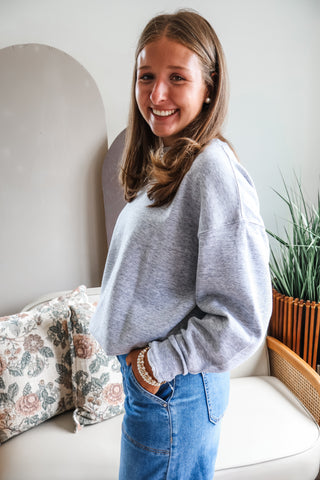 Cozy Crewneck Pullover • Heather Grey