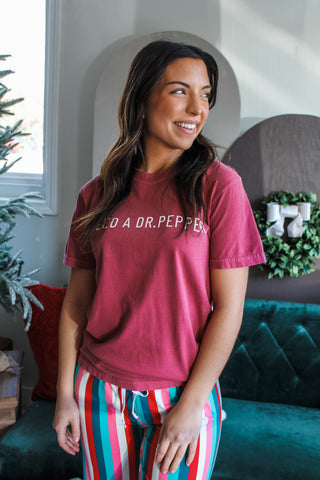 I Need A Dr. Pepper Graphic Tee • Faded Red