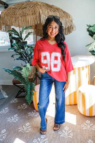 Endgame Oversized Jersey Tee • Red