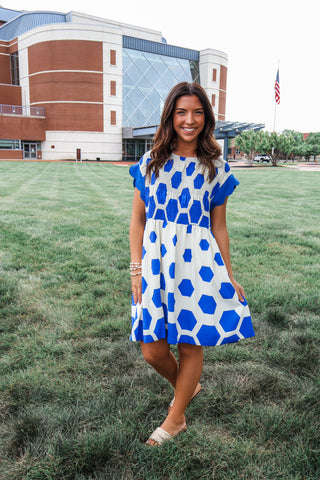 Bubbly Personality Pocket Dress • Blue