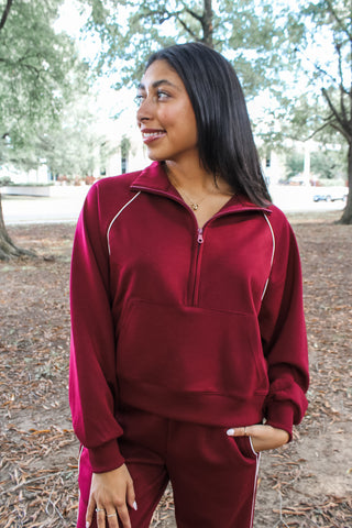 Move Forward Half Zip • Burgundy
