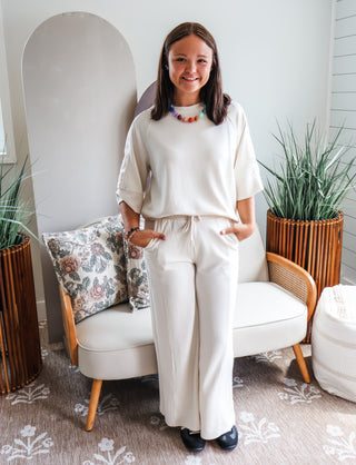 City Chic Pant Set • Cream