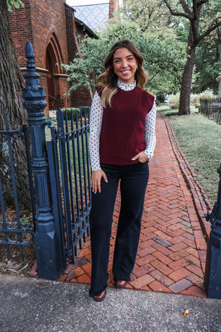 In My Element Sweater Vest • Burgundy