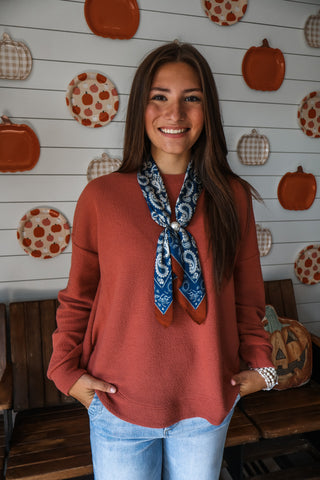 Season Change Crewneck • Terracotta