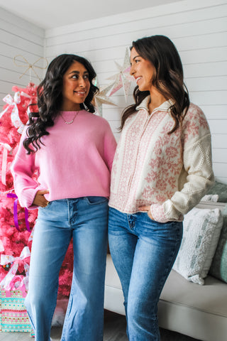 Snow Place Like Home • Cream/Pink