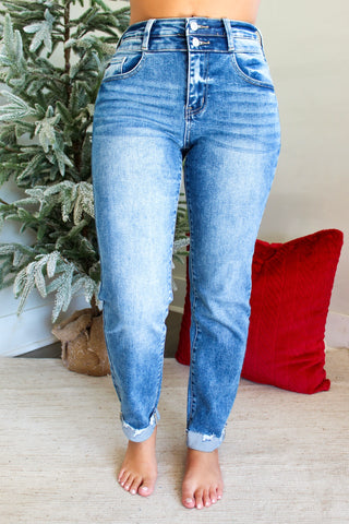 Kass Slim Straight Jean • Light Wash'