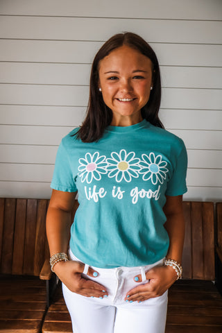 Life Is Good Graphic Tee • Seafoam
