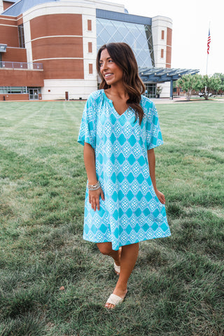 Pretty Pop Of Print • Turquoise