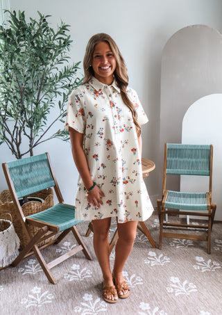 Feeling Floral Midi Dress • Cream