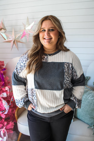 Dash Of Leopard • Charcoal - PLUS