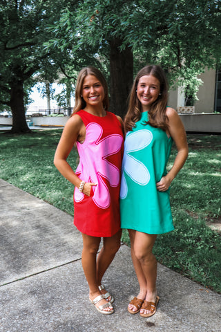 Petal Power Shift Dress • Green