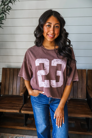 Hot Shot Oversized Tee • Chocolate
