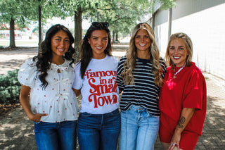 Famous In A Small Town Graphic Tee • Ash Grey