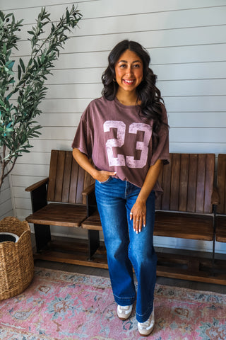 Hot Shot Oversized Tee • Chocolate