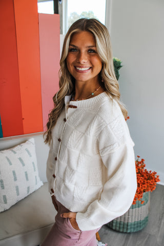 Time & Again Cardigan Sweater • Cream