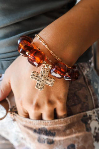 Hopeful Harvest Bracelet • Dark Amber