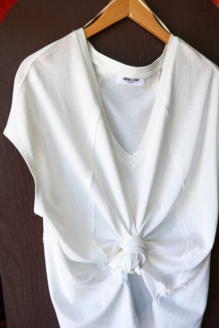 Summer Sale 57 • White Oversized High Low Tee - FINAL SALE