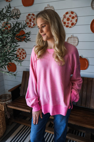 Sweet & Striped Pullover • Pink