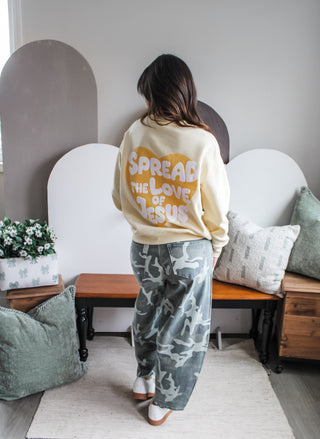 Spread The Love Of Jesus Sweatshirt • Iced Lemon