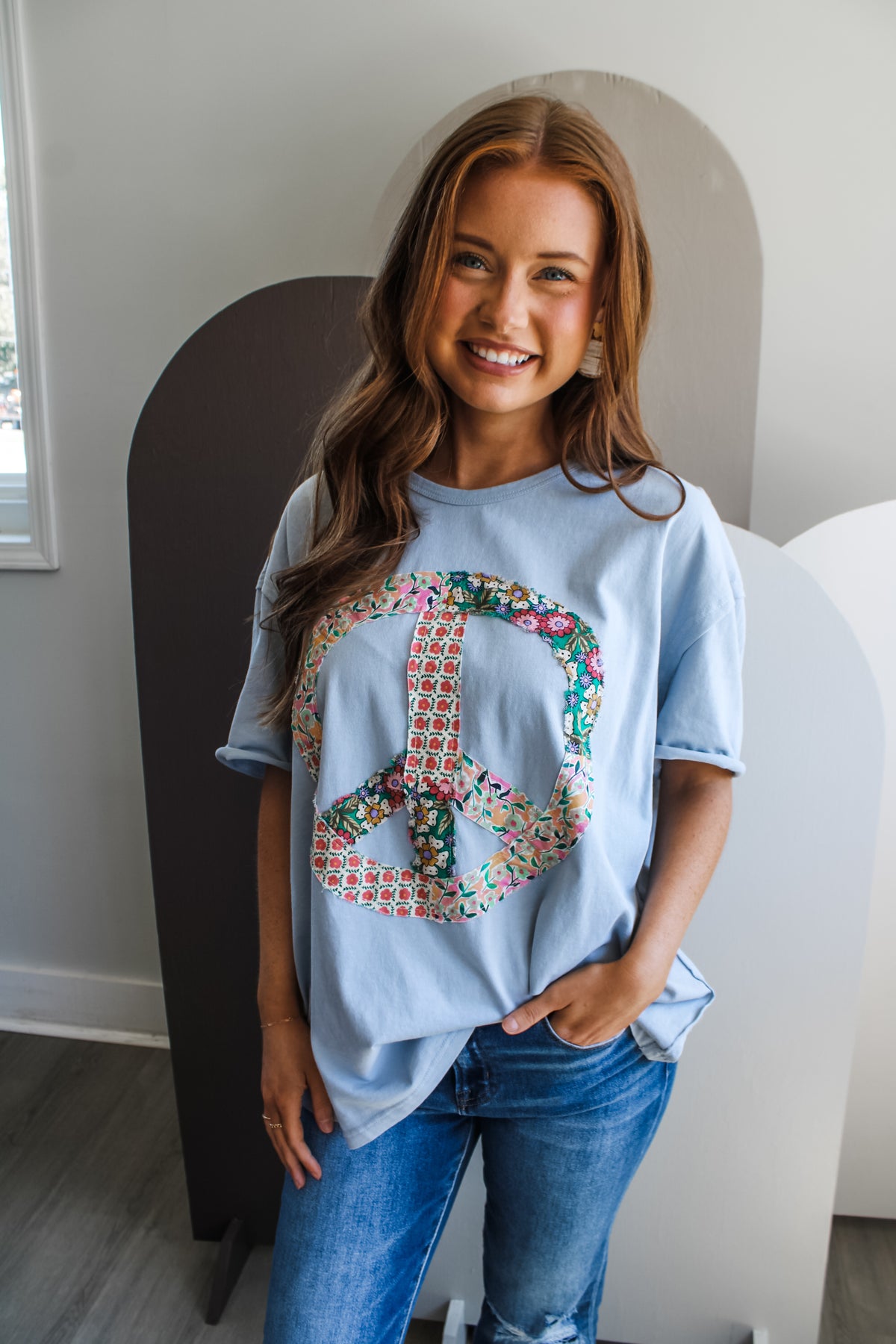 Peace Of Mind Graphic Top • Blue - FINAL SALE