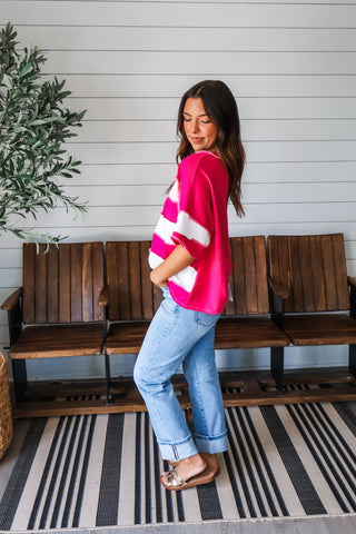 Post It Stripes • Hot Pink