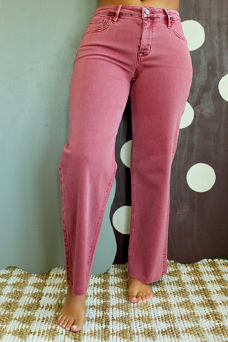 Peyton Straight Leg | Tummy Control • Rust