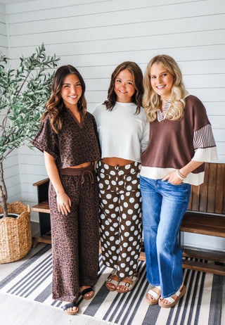 On The Wild Side Pant Set • Leopard