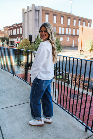 Peak Season Pullover • White