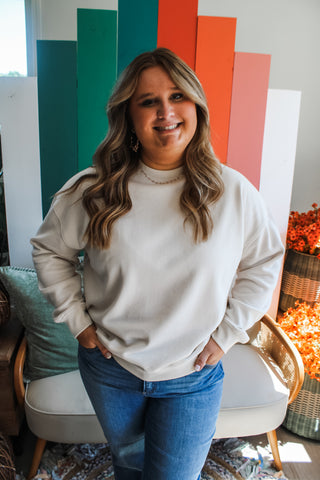 Forever Favorite Crewneck • Vanilla Latte - PLUS