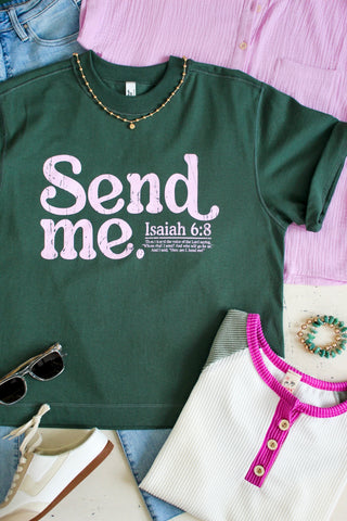 Send Me Graphic Top • Pine