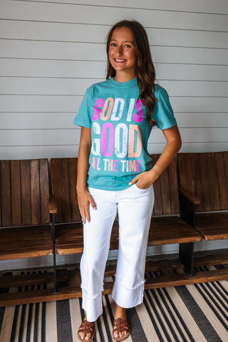 God Is Good Graphic Tee • Seafoam
