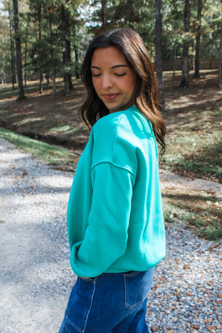 Blazing Bright Pullover • Green