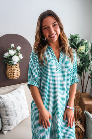 Gingham & Grace Maxi • Green