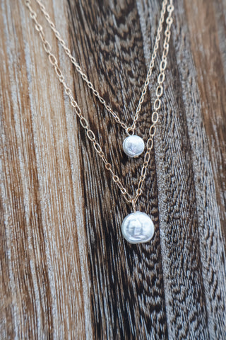 Pretty In Pearls Layered Necklace • Gold