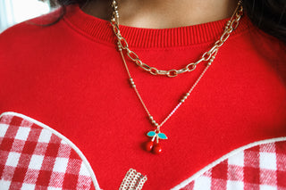 Cherry Picking Layered Necklace • Gold