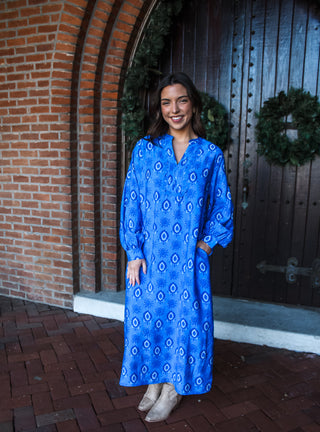 On Occasion Printed Maxi • Blue