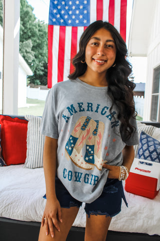 American Cowgirl Graphic Top • Denim