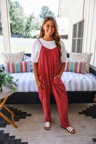 Endless Summer Jumpsuit • Faded Red
